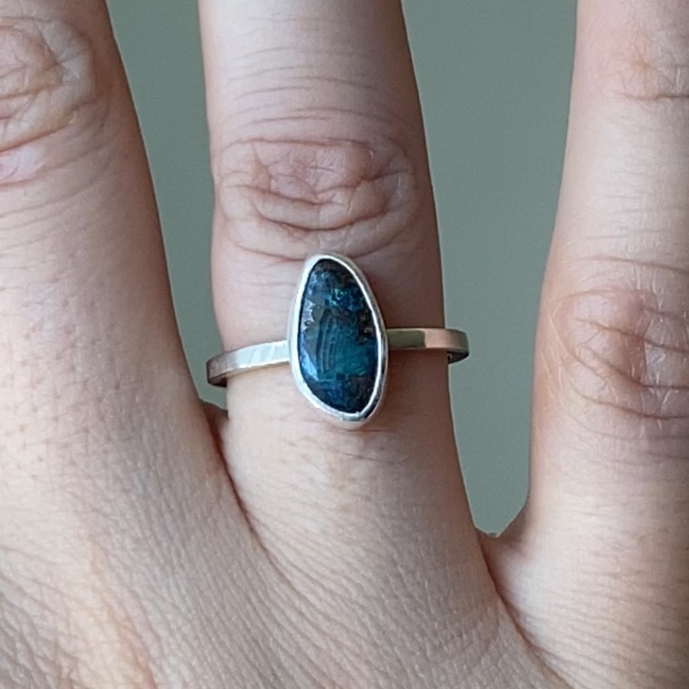 Sterling silver Opal ring. Size 6.25